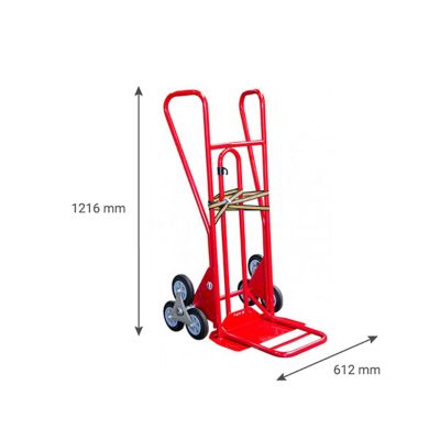Diable 3 roues pliant charge 250kg - Roues caoutchouc - 810212030