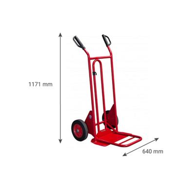 Diable bavette pliante et fixe 250kg - Roues caoutchouc - 810202020