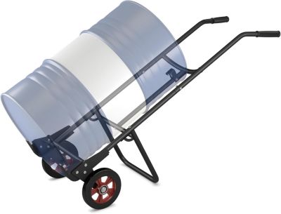 Diable à Main avec Capacité de 545 KG Chariot de Transport Métallique pour Fûts Huile avec 2 Roues en Caoutchouc