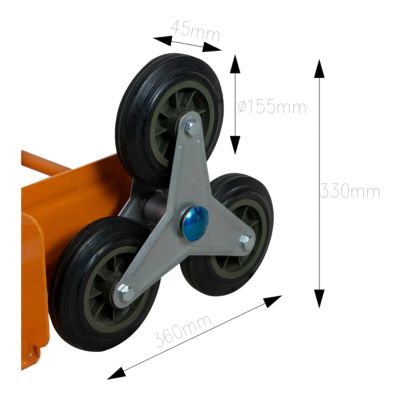 Diable pliable 2 x 3 roues Magnusson charge max 120 kg