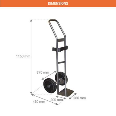 Diable porte-bouteille polyvalent - Roues caoutchouc 250mm - SAC15