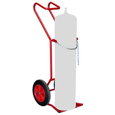 Diable porte bouteille pour chantier - 1 bouteille - Roues pneumatiques - 810007885