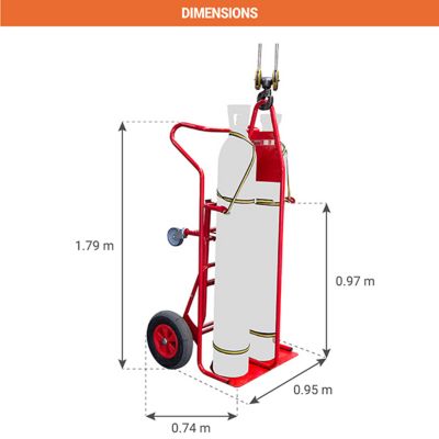 Diable porte-bouteilles élingable - 2 grandes bouteilles B20 / B40 / B50 / B84 - Charge max 250kg - 810008295