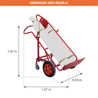 Diable porte-bouteilles élingable - 2 grandes bouteilles B20 / B40 / B50 / B84 - Charge max 250kg - 810008295