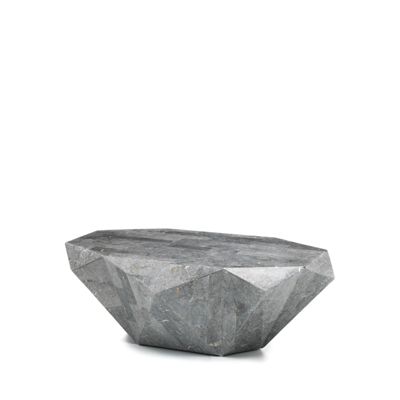 Diamond Medium Table Basse (120X70X40H) En Pierre Fossile Grise