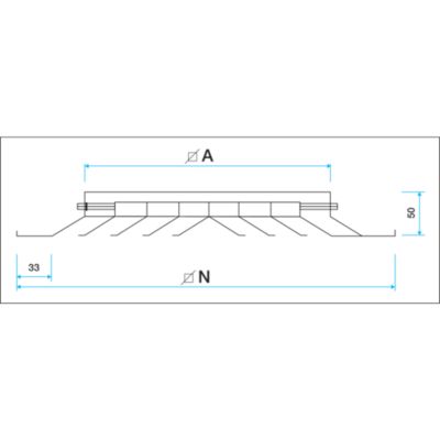 Diffuseur carré fixe 4 voies aluminium blanc plafond AF 704 150x150 mm - ALDES - 11051006