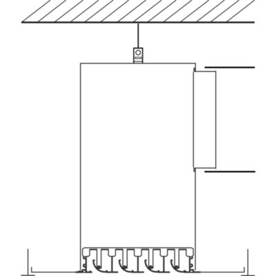 Diffuseur en aluminium 1 fente 1500 mm Lined S soufflage - ALDES - 11003555