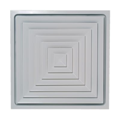 Diffuseur fixe et plenum dalle plafond 600x600 acier blanc SF704R TP D200 - ALDES - 11051087