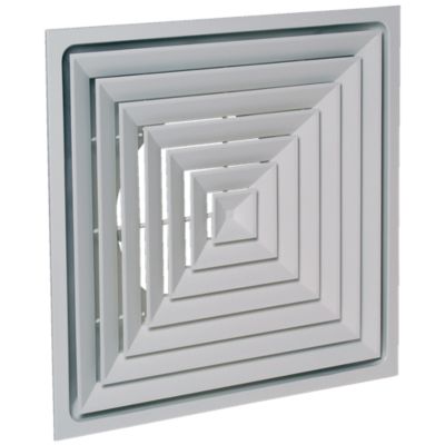 Diffuseur fixe et plenum dalle plafond 600x600 acier blanc SF704R TP D200 - ALDES - 11051087