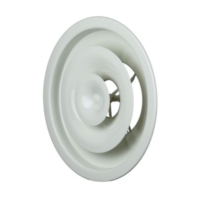 Diffuseur soufflage réglable circulaire acier blanc plafond ou conduit A842 D200 - ALDES - 11051361