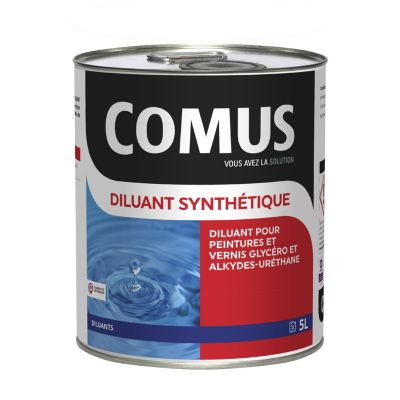 DILUANT SYNTHETIQUE - 5L  Diluant pour peintures et vernis type glycérophtaliques et alkyde-uréthanes - COMUS
