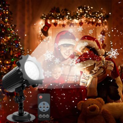 Projecteur Noel Exterieur Projecteur Led De Noël étanche, Fête, Jardin, Cadeau De Mariage, Télécommande, Lumières De Projection De Flocon De Neige, Décoration D'extérieur Effets Magiques De Chute De N