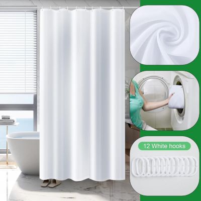 Zen Rideau Douche Anti Moisissure Etanche Vert Bambou Galet Rideau De