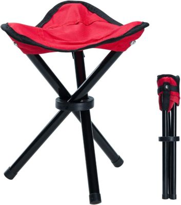 Tabouret Trépied De Camping Fussbudget - Tissu Oxford 600D, Léger Et Pliable, Haute Capacité, Pour Randonnée Et Pêche