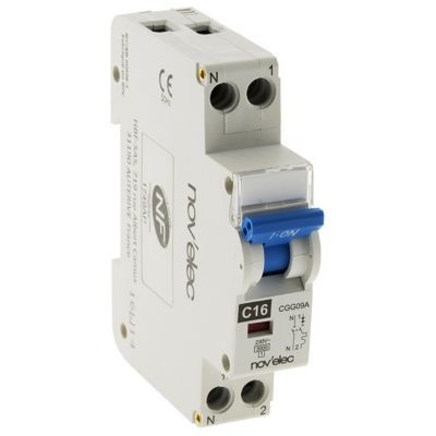 Disjoncteur 16A Nov'Elec Resi9 230 V 2 pôles