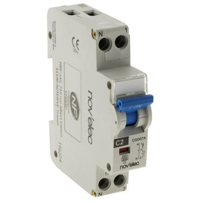 Disjoncteur 2A Nov'Elec Resi9 230V 2 pôles