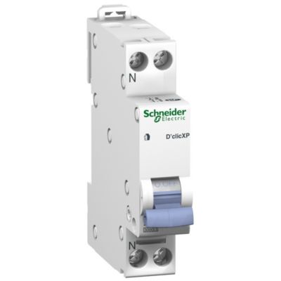 Disjoncteur D'clic DUOLINE XP 1P+N 10A courbe C peignable - SCHNEIDER ELECTRIC - 423842