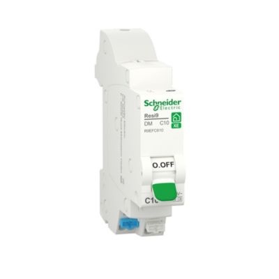 Disjoncteur embrochable courbe C phase + neutre 10A Schneider Electric Resi9 XE