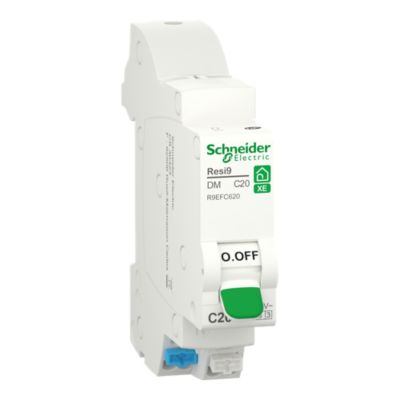 Disjoncteur embrochable courbe C phase + neutre 20A Schneider Electric Resi9 XE