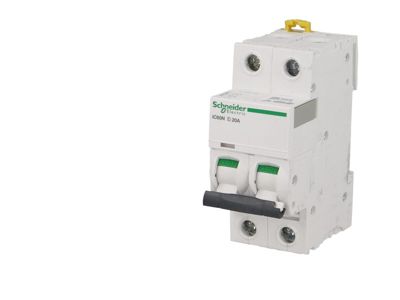 Disjoncteur modulaire bipolaire Schneider Acti9 iC60N 40A courbe D