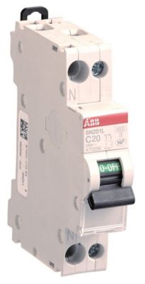 Disjoncteur modulaire Phase + Neutre 20A 3KA à vis ABB