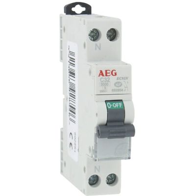 Disjoncteur Phase + neutre 32A AEG