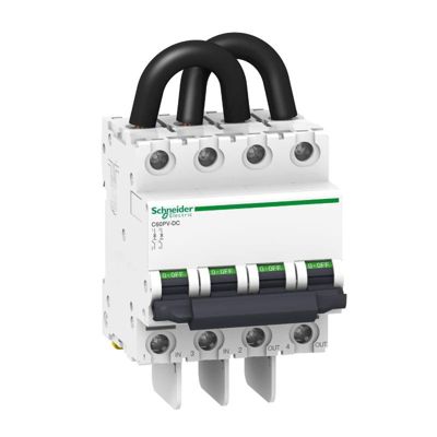 Disjoncteur photovoltaïque C60PV-DC Schneider Electric - 10A - 800VDC - 2P - Courbe B - Peignable