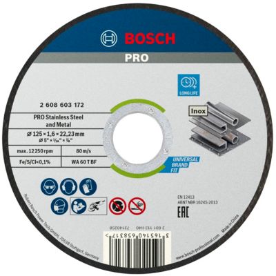 Disque à tronçonner inox Bosch 125x1,6x22mm