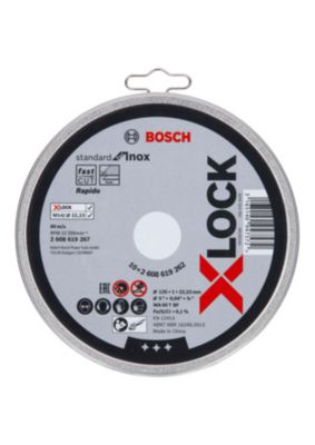 Disque à tronçonner pour inox Bosch X-lock Ø125X1mm plat