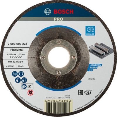 Disque abrasif aggloméré PRO Métal, 125x6x22,23mm, OSA - BOSCH - 2 608 600 223