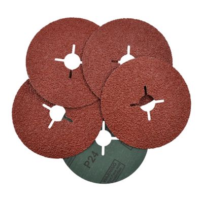 Disque abrasif Universal support meuleuse, ø115 mm - 5 pièces, Grain 24