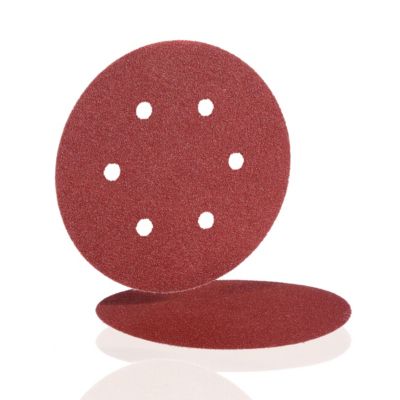 Disque abrasif velcro BW115 diam.150 grain 40, 6 trous. Oxyde d'aluminium, papier antistatique, pour ponçage du bois dur.