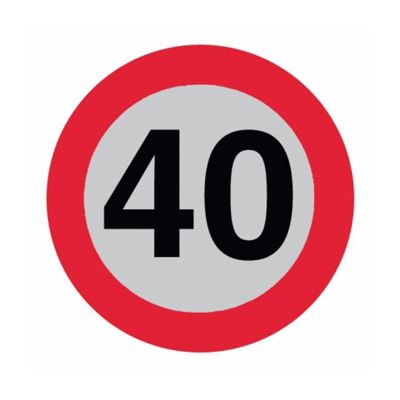 Disque adhésif diam 200 limitation de vitesse 40 km/h