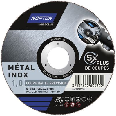 Disque Norton Decap Express 125mm - Pour Bois Et Peinture | Décapage Meuleuse D'Angle