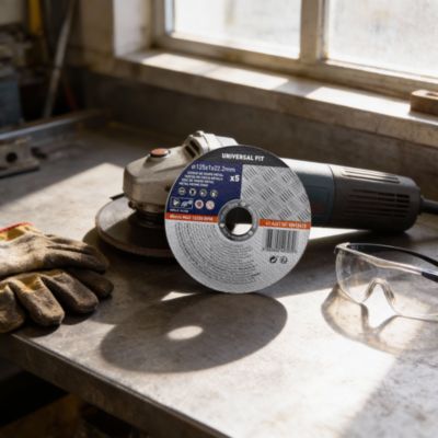 Disque de coupe métal 125x1x22,2 mm Universel fit, 5 pièces
