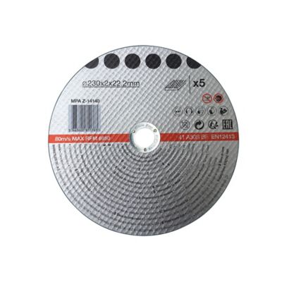 Disque de coupe métal 230x2x22,2 mm 5 pièces