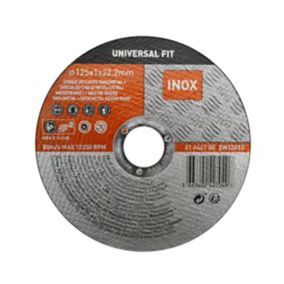Disque de coupe métal/inox 125x1x22,2 mm Universel fit