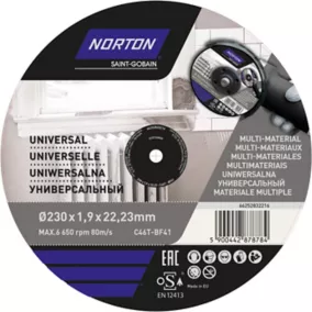 Disque de coupe multi Norton 230x1,6x22,2 mm