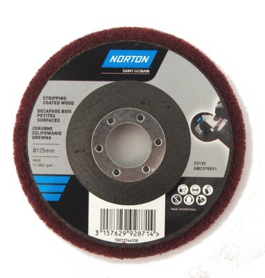 Disque de décapage bois petites surfaces Norton ø125 mm