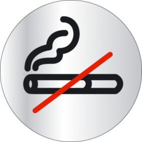 Disque de signalisation "Défense de fumer" Ø8