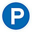 Disque de signalisation "Parking" Ø28