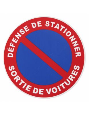 Disque de signalisation Sortie de voiture, polystyrène rigide adhésif, diamètre 180mm - THIRARD
