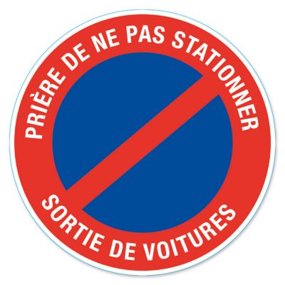 Disque de signalisation "Sortie de voiture"