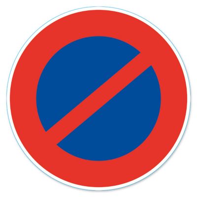 Disque de signalisation "Stationnement interdit" ø17 cm