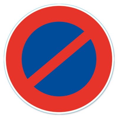Disque de signalisation "Stationnement interdit" ø28 cm