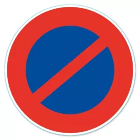 Disque de signalisation "Stationnement interdit" ø28 cm