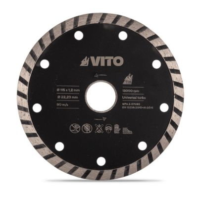 Disque diamant 115 x 1,2mm Pierre,Marbre Granit Meuleuses Alesage 22.5mm VITO