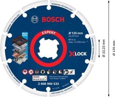 Disque diamant Bosch pour métal Expert Ø125mm