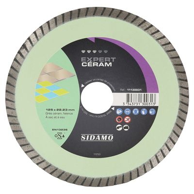 Disque diamant carrelage 125 x 22,23 mm SIDAMO Expert Céram