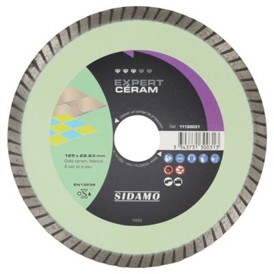 Disque diamant carrelage 125 x 22,23 mm SIDAMO Expert Céram
